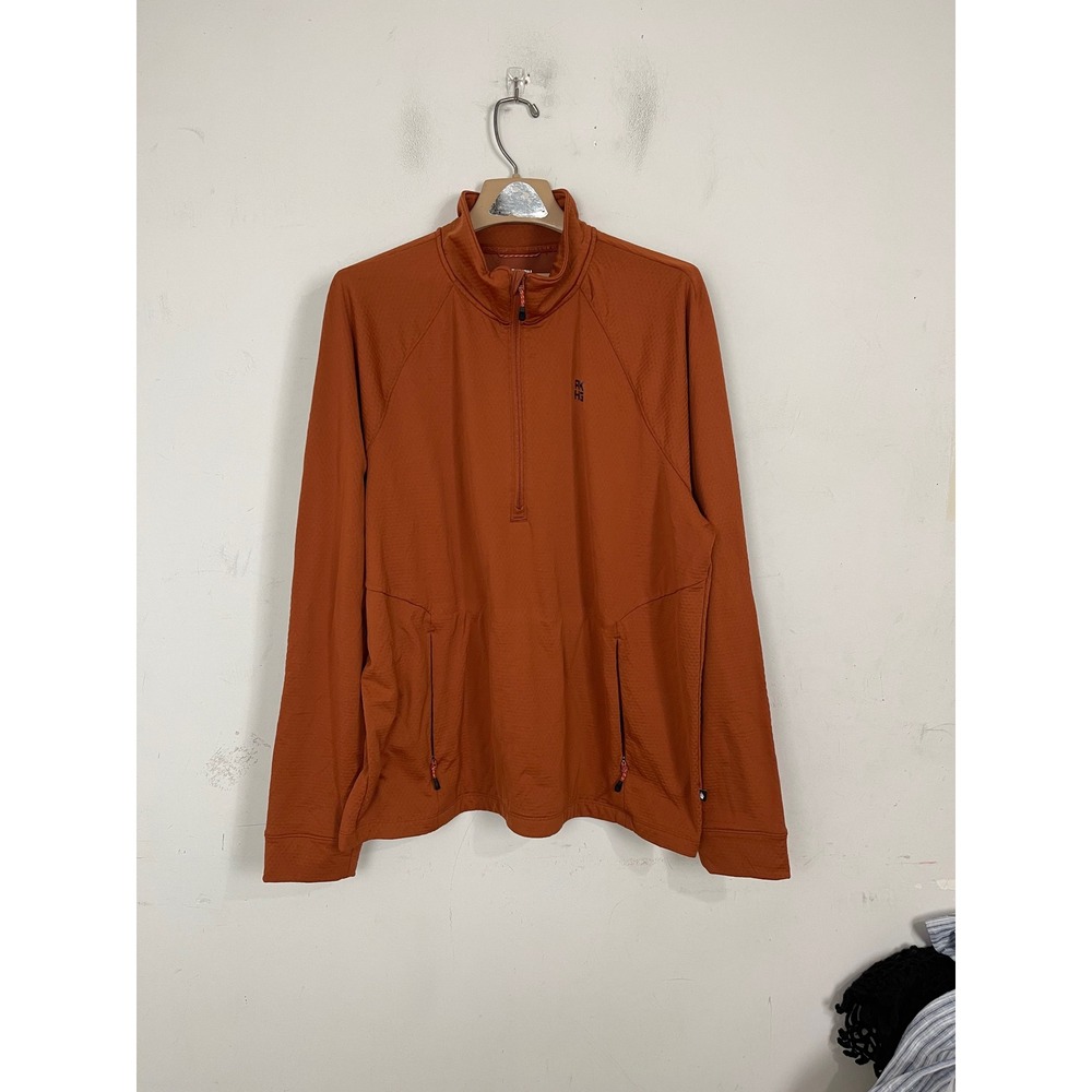 Alaskan Hardgear Duluth Mens Large Burnt Orange 1/4 Zip‎ Crosslayer Pullover